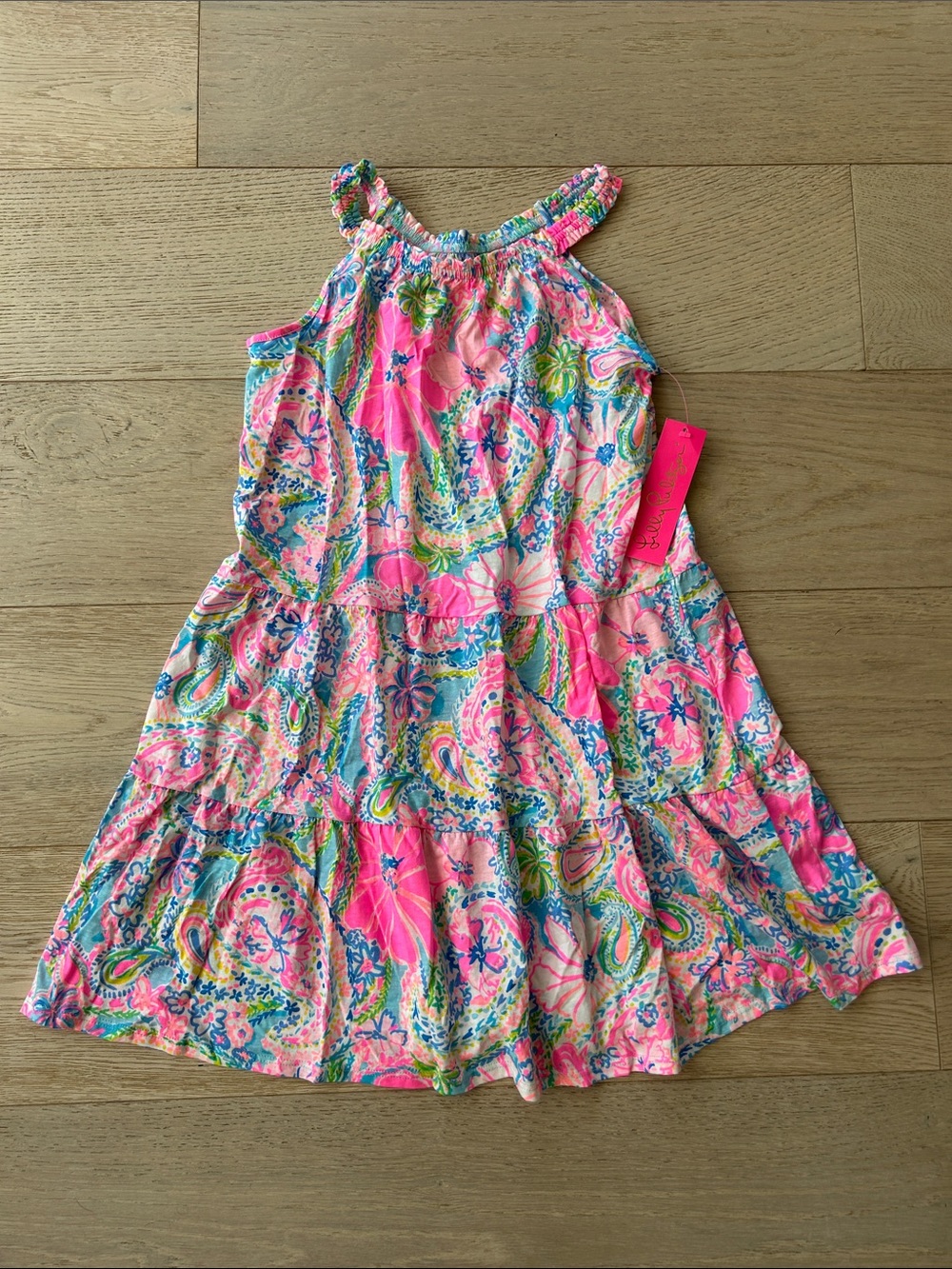 Lilly Pulitzer Girls' Pink Multi Paisley Tank Dress